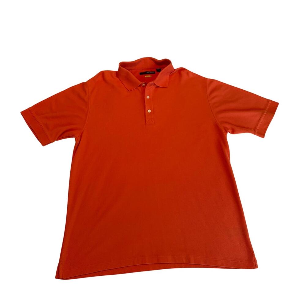Greg Norman Play Dry Orange Men’s Shortsleeve Polo Golf Shirt Size L